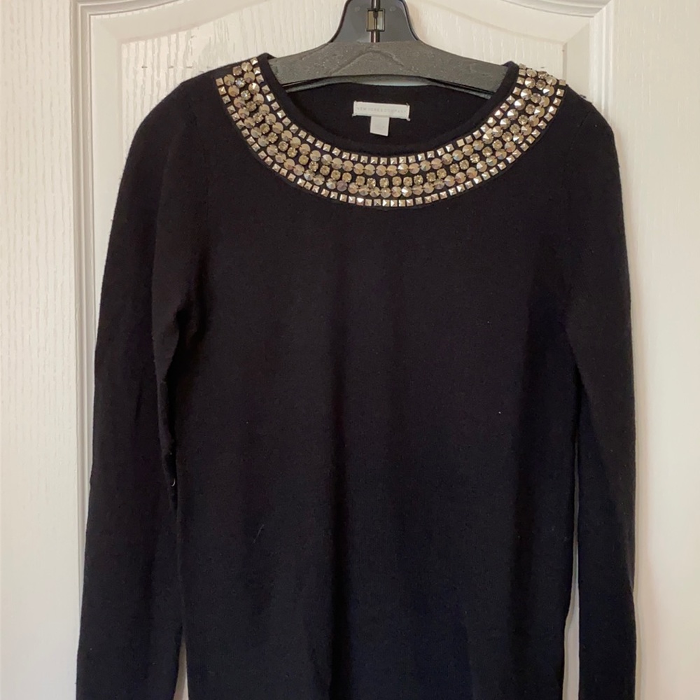 Rhinestone black sweater